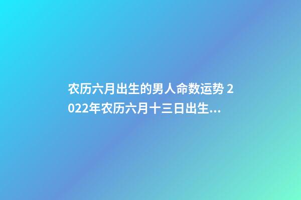 农历六月出生的男人命数运势 2022年农历六月十三日出生的男孩命运分析，命好不好？-第1张-观点-玄机派